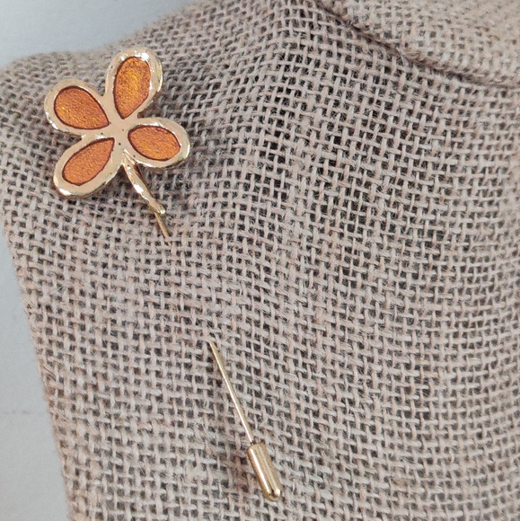 Designer Cecile Jeanne Paris Four Leaf Clover Stick pin brooch - Picture 7 of 11